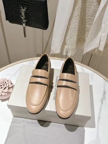 Brunello Cucinelli flat shoes Material: imported cowhide/lambskin handmade string beads