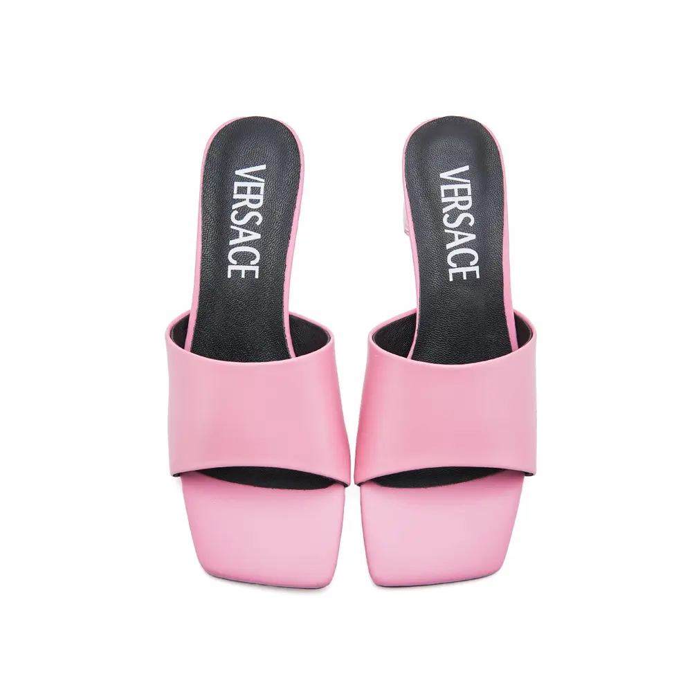 Versace new crystal heel slippers