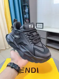 Fendi casual shoes Original high quality Upper imported cowhide upper stitching leather