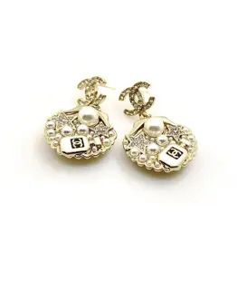 Chanel Shell Perfume Bottle Earrings