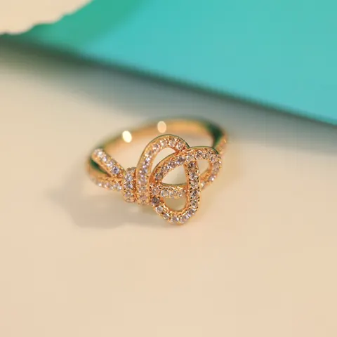 Tiffany ring Tiffany ring sub-gold material with original logo