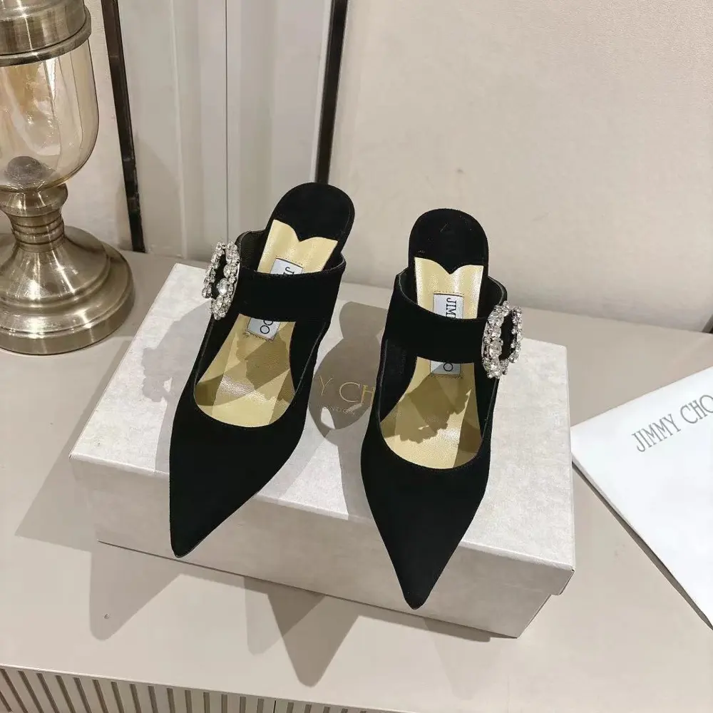 JIMMY CHOO D-buckle rhinestone model