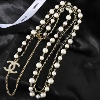 Chanel Double C Necklace Sweater Chain