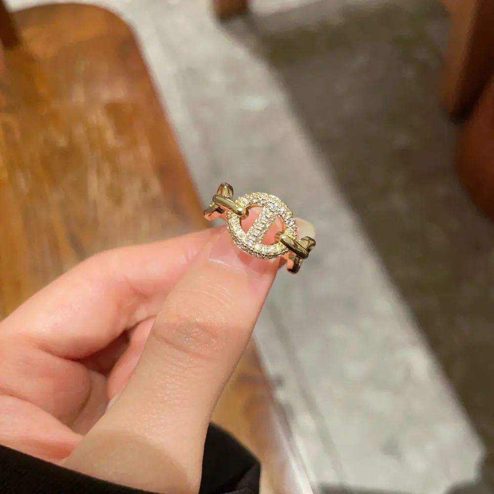 Dior CD diamond fashion series ring