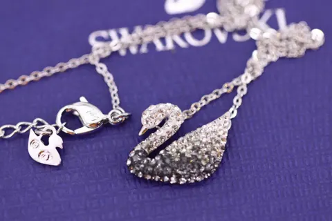 Swarovski Black Gradient Swan Necklace