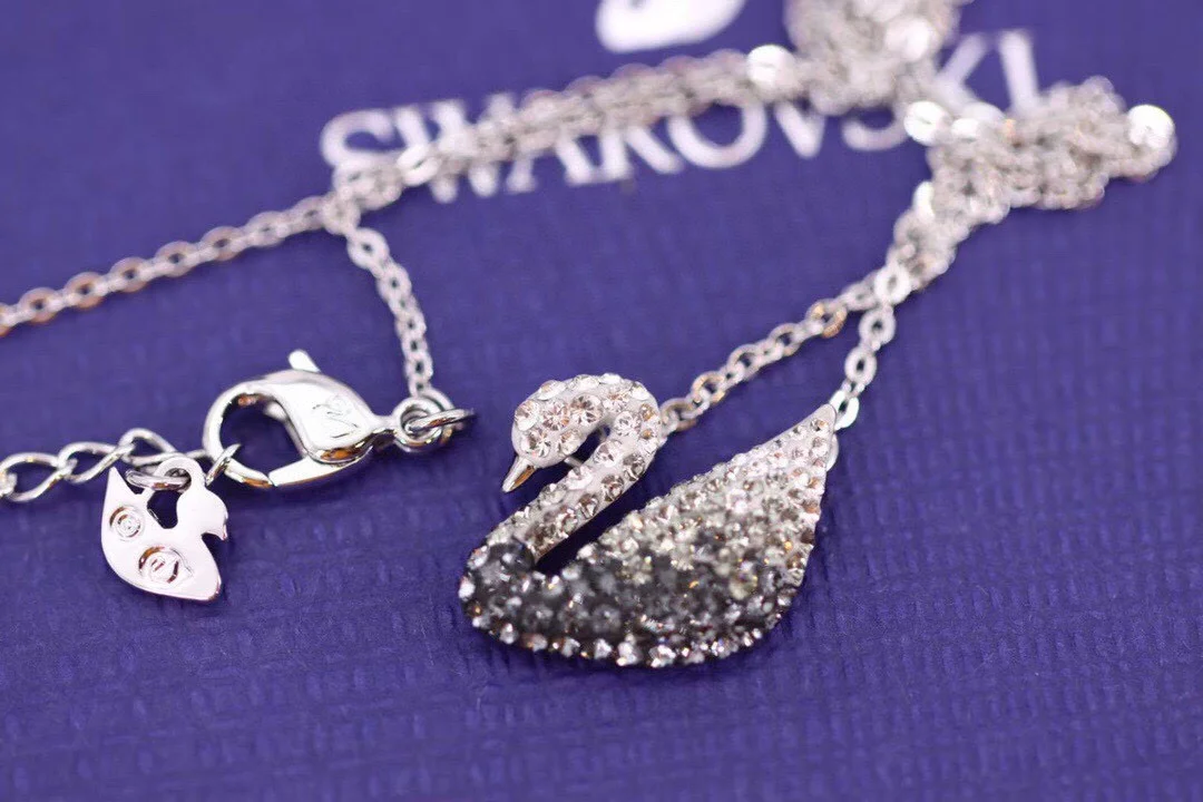 Swarovski Black Gradient Swan Necklace