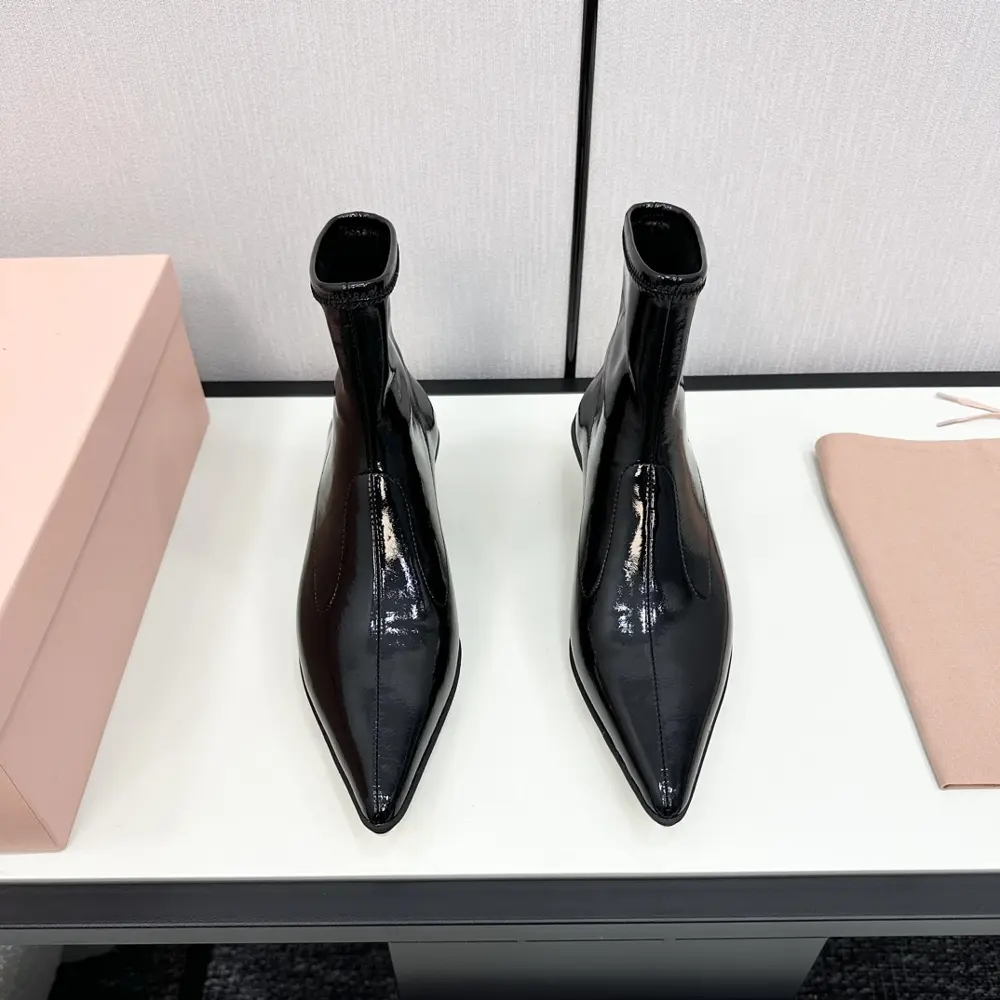 Miumiu new pointed toe ankle boots