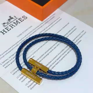 New Hermes bracelet braided bracelet thickened platinum version. High-end precision version