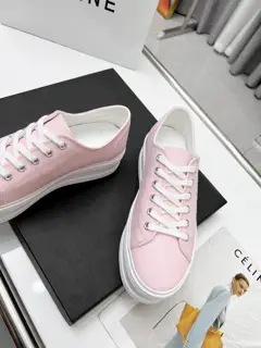 Celine patchwork leather canvas shoes