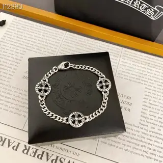 Chrome Hearts Classic Vintage Round Cross Bracelet