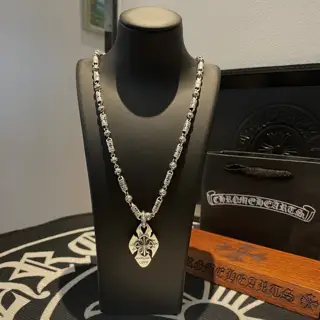 Chrome Hearts cross flower ball necklace