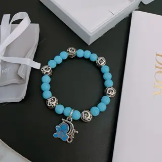 DIOR multi-element agate Thai silver style bracelet
