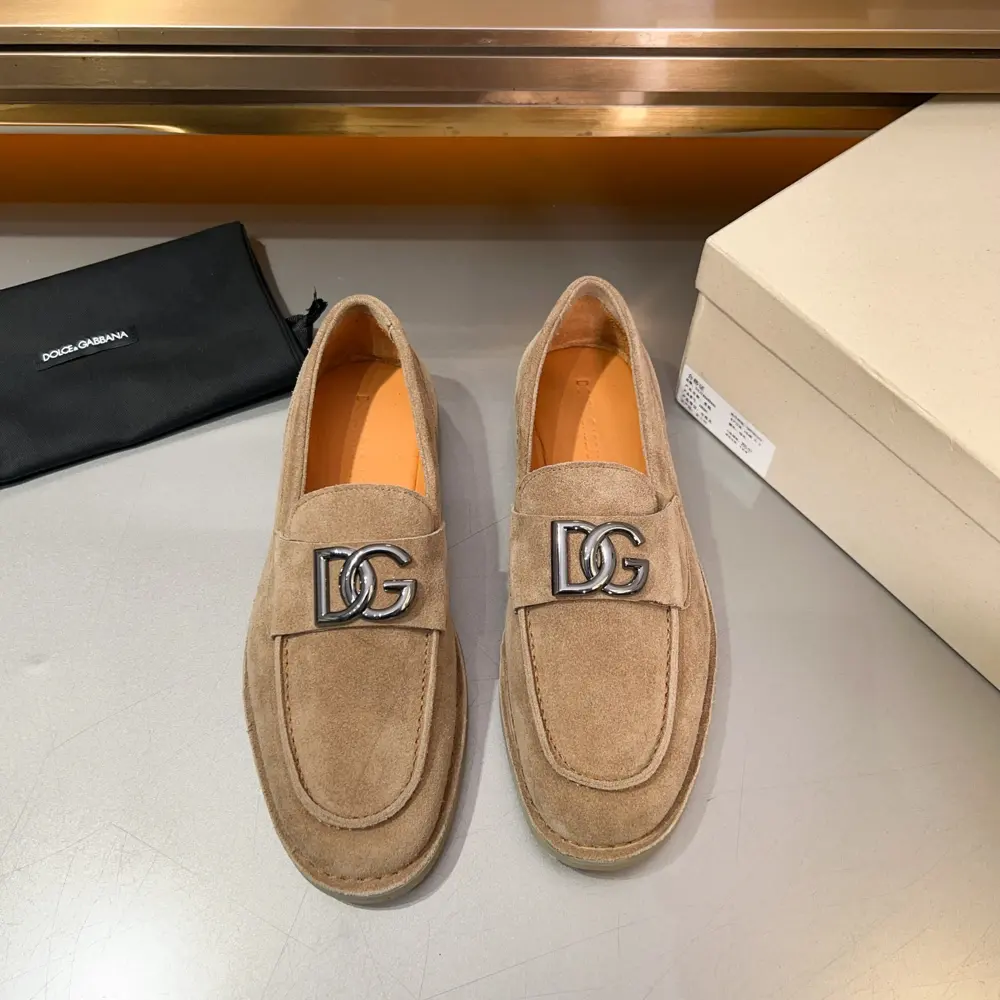 Dolce & Gabbana New Florio series soft suede moccasins