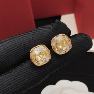 Valentino earrings white diamond