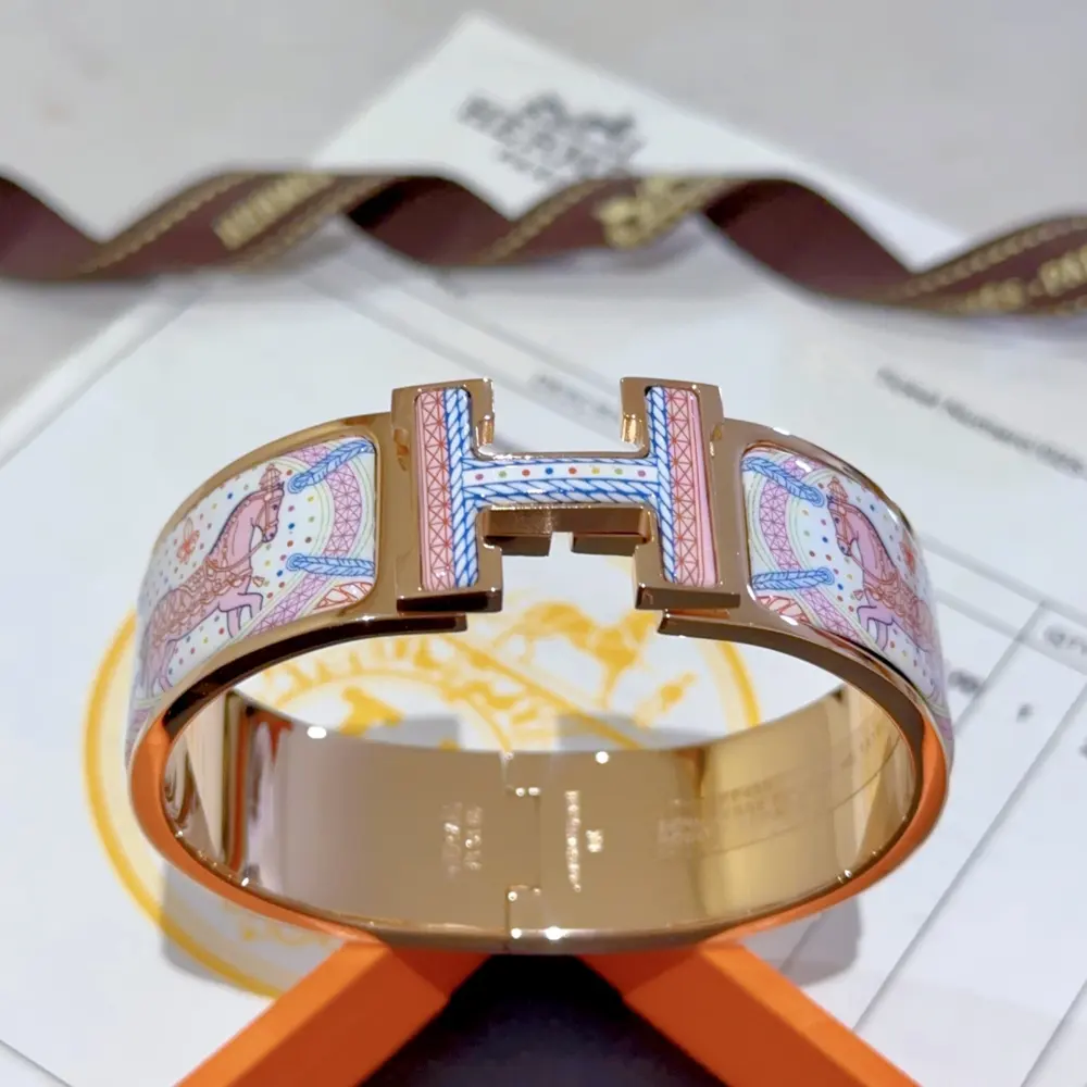 Hermes bracelet Original custom 20mm wide bracelet The enamel craft is a real test of the