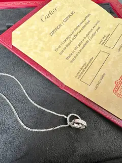 Cartier double ring necklace without diamonds~
