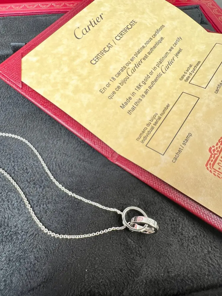 Cartier double ring necklace without diamonds~