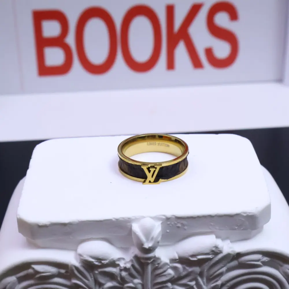 Louis Vuitton leather lettering ring