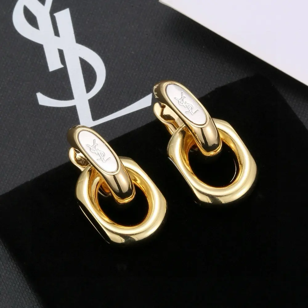 Yves Saint Laurent gold earrings