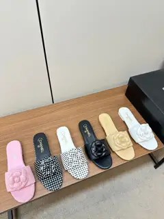 Chanel Camellia Slippers Photo Base