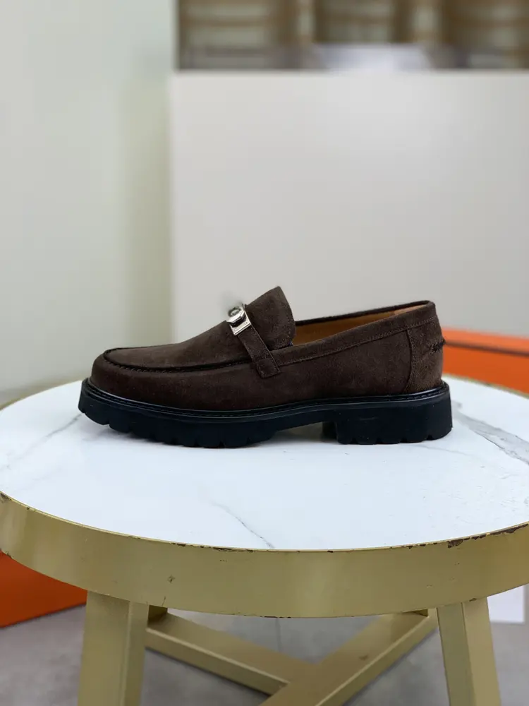 Hermès Men’s Fashion Formal Casual Leather Shoes Slip-on Style