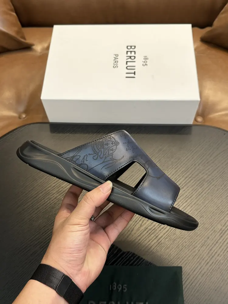 Berluti fashion slippers high gloss version Italy imported calfskin