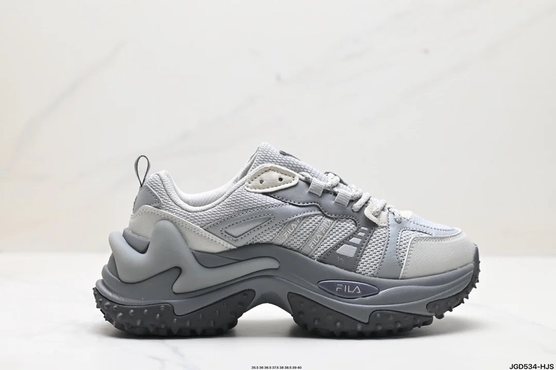 FILA Fishbone 3.0 Mesh Leather Comfortable and Versatile Thick-soled Low-top Comfortable F12W411105FSW