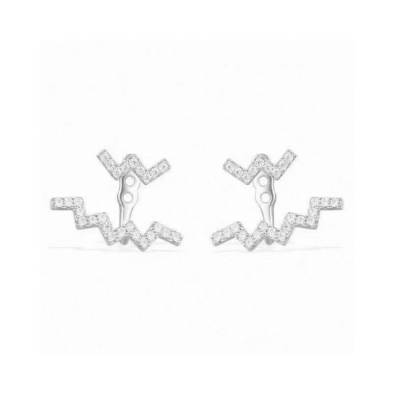 Apm monaco Z-shaped wave earrings Simple earrings Fashionable and timeless Two ways to wear
