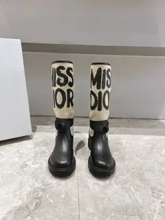 Dior-Major Graffiti Biker Boots Handsome boots with distinctive design elements for a