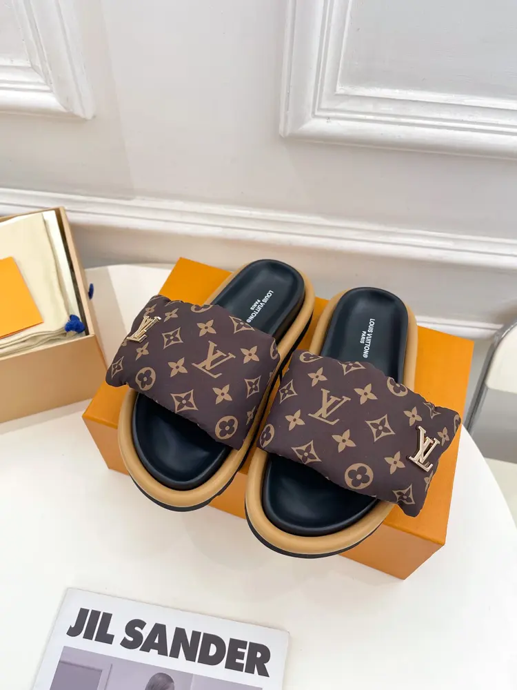 Louis Vuitton’s latest embossed slippers