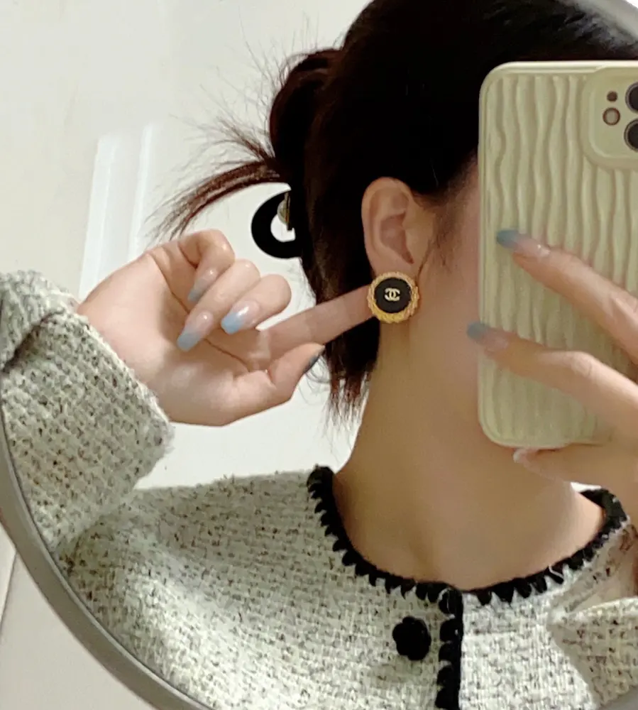 CHANEL style ear clip Earrings