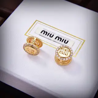 miumiu letter earrings