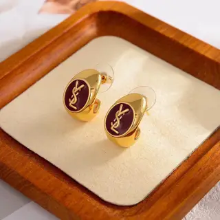 Yves Saint Laurent letter earrings