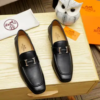Hermès casual business leather shoes Official website original copy