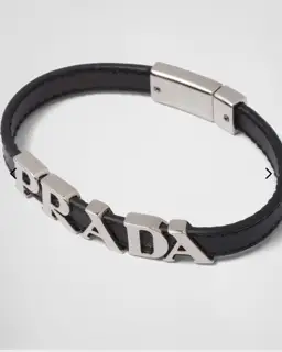 PRADA hand leather bracelet necklace dual-use