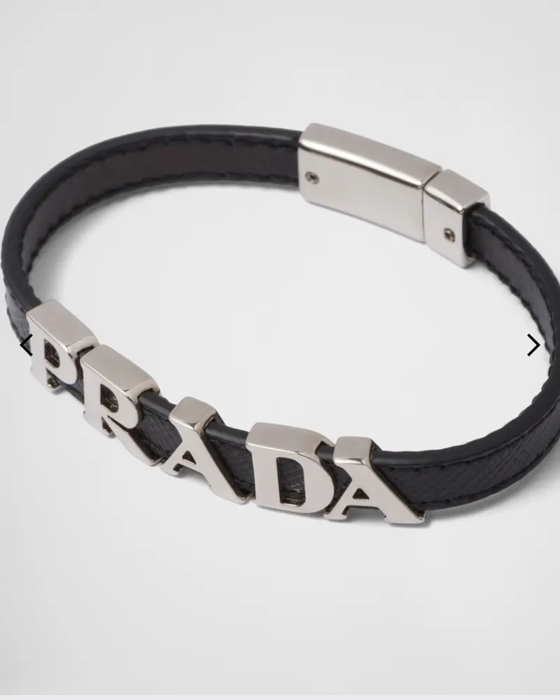 PRADA hand leather bracelet necklace dual-use