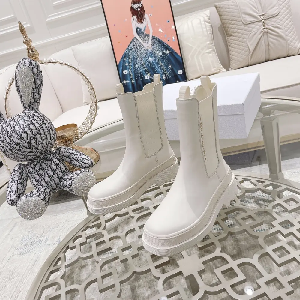 Dior’s Dior Trial ankle boots feature a Chelsea silhouette