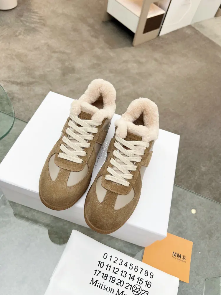 Maison Margiela Australian sheep curly wool German training shoes