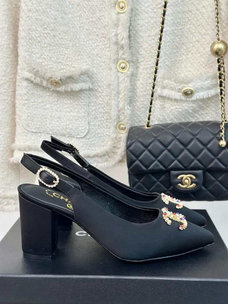 Chanel Double C Pointed Toe Sandals