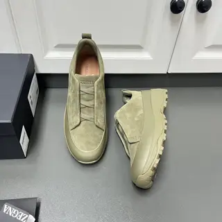 ZEGNA suede Triple StitchTM Monte luxury casual shoes Latest catwalk models official