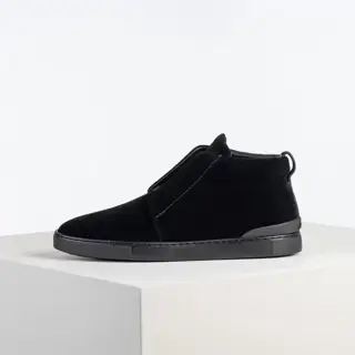 ZEGNA mid-top suede sports casual sneakers