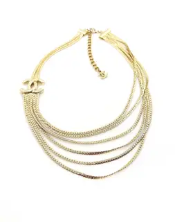 Chanel Light Gold Heavy 6-Layer Necklace