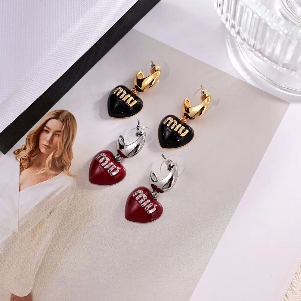 miumiu letter earrings