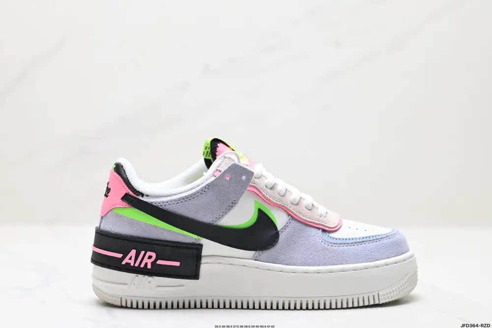 Nike WMNS Air Force 1 Shadow Macaron Military Air Force One Light Incremental High and Low CU8591-101