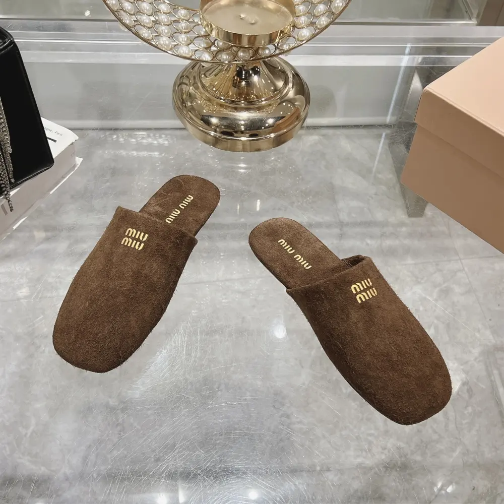 Miu Miu Miu 24s new summer Mules lazy closed toe half slippers
