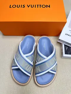 Louis Vuitton embossed slippers are now available