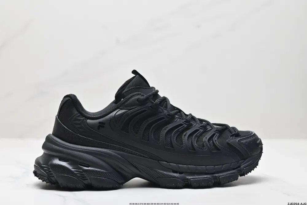 FILA Men’s and Women’s Starship Daddy Shoes Leather Sneakers 2024 Winter New Style T12W431511FBK