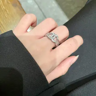 Chanel Double C diamond-studded ring