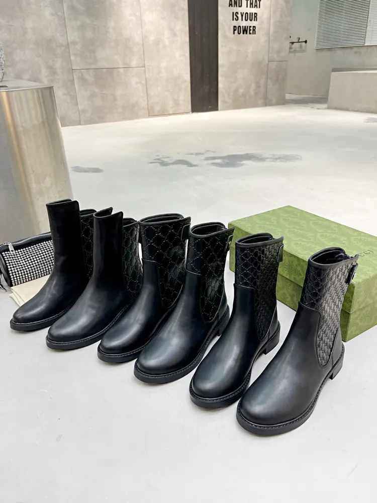 Gucci ankle boots with small embossed pattern