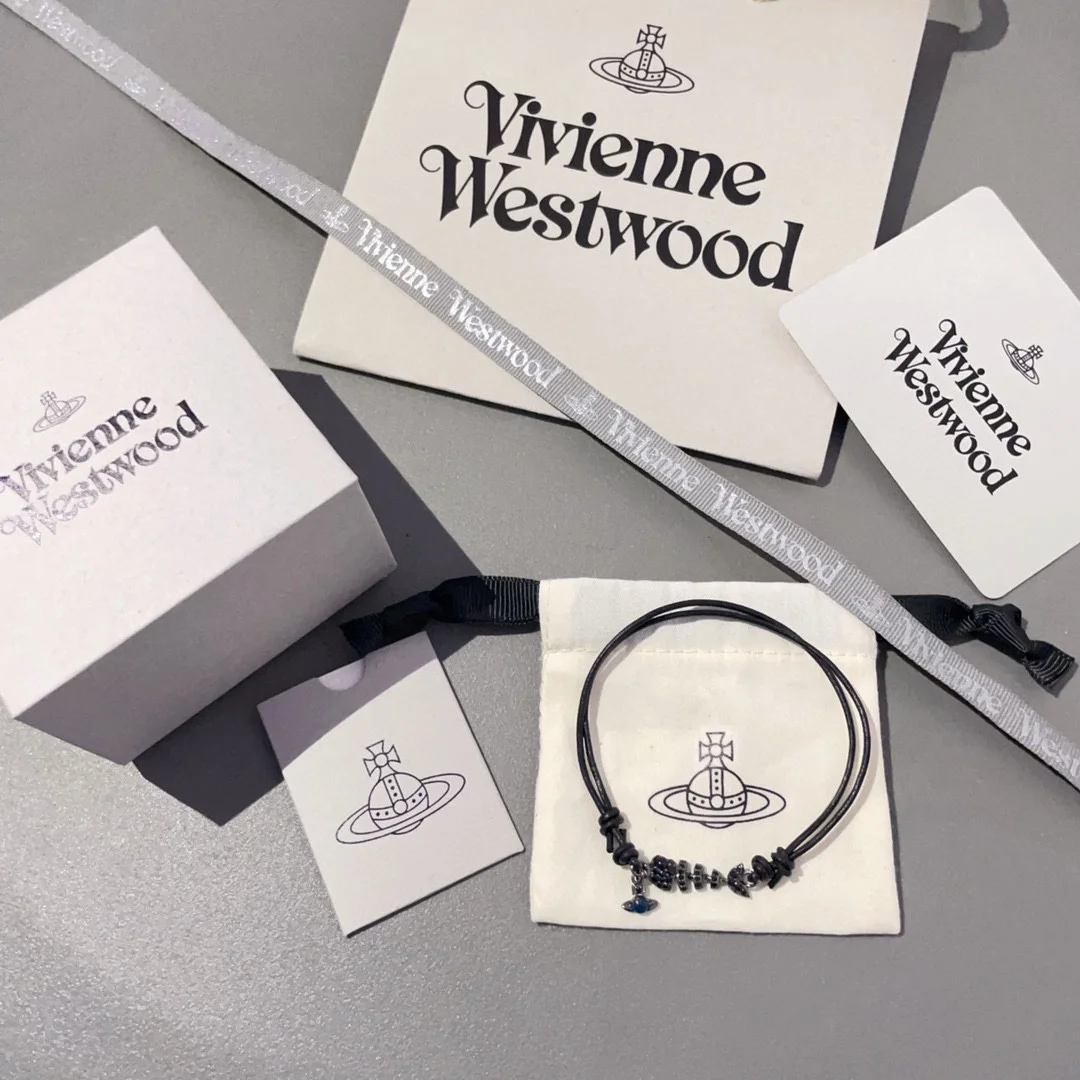 Vivienne Westwood Black Opal Small Black Fish Bracelet
